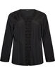 Blouse met broderie anglaise, Zwart, Packshot image number 0