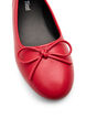 Wide fit - Ballerina met strikje, Rood, Packshot image number 3