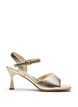 Pumps met een open teen en vierkante neus, Goud, Packshot image number 0