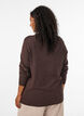 Gebreide blouse met ronde hals, Bruin, Model image number 2