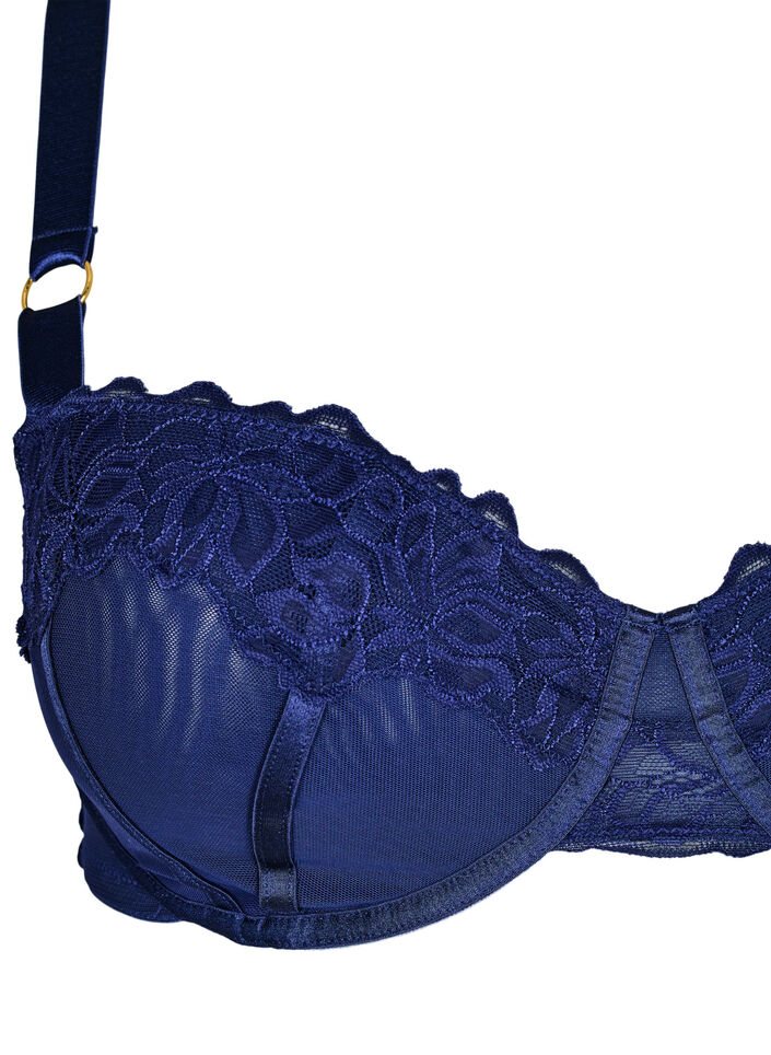 Balconette-bh met kant en satijnen lint, Ocean Cavern, Packshot