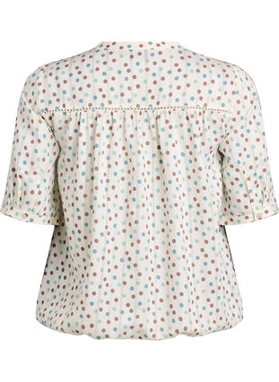 ZizziBlouse met print en 1/2 mouwen, Wit, Packshot image number 1