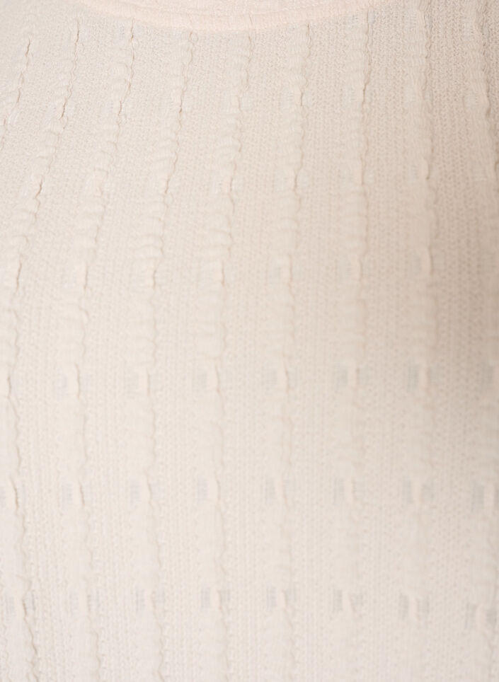 Blouse met structuur en volantzoom, Vanille, Packshot image number 2