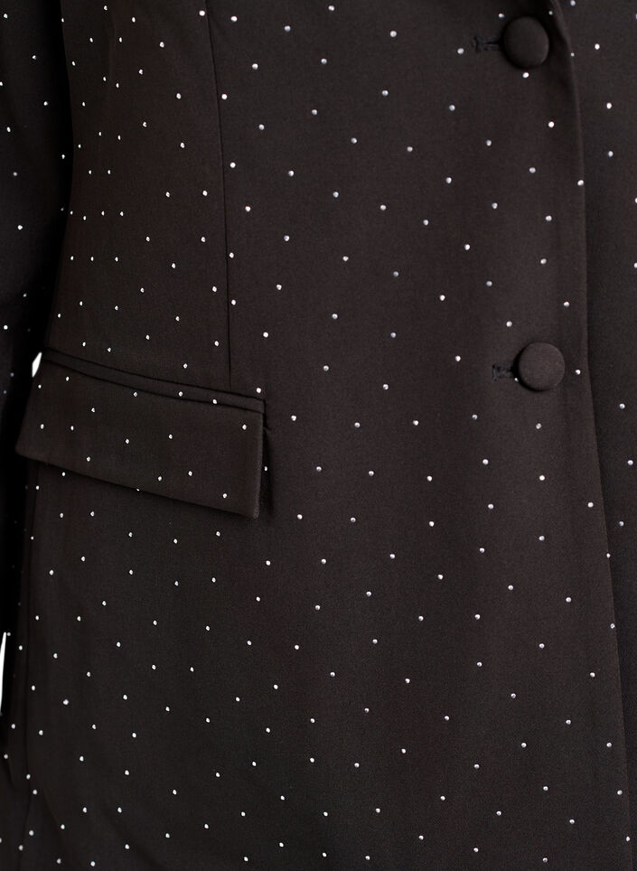 Blazer met strass-steentjes, Zwart Blazer met strass-steentjes, Zwart, Packshot