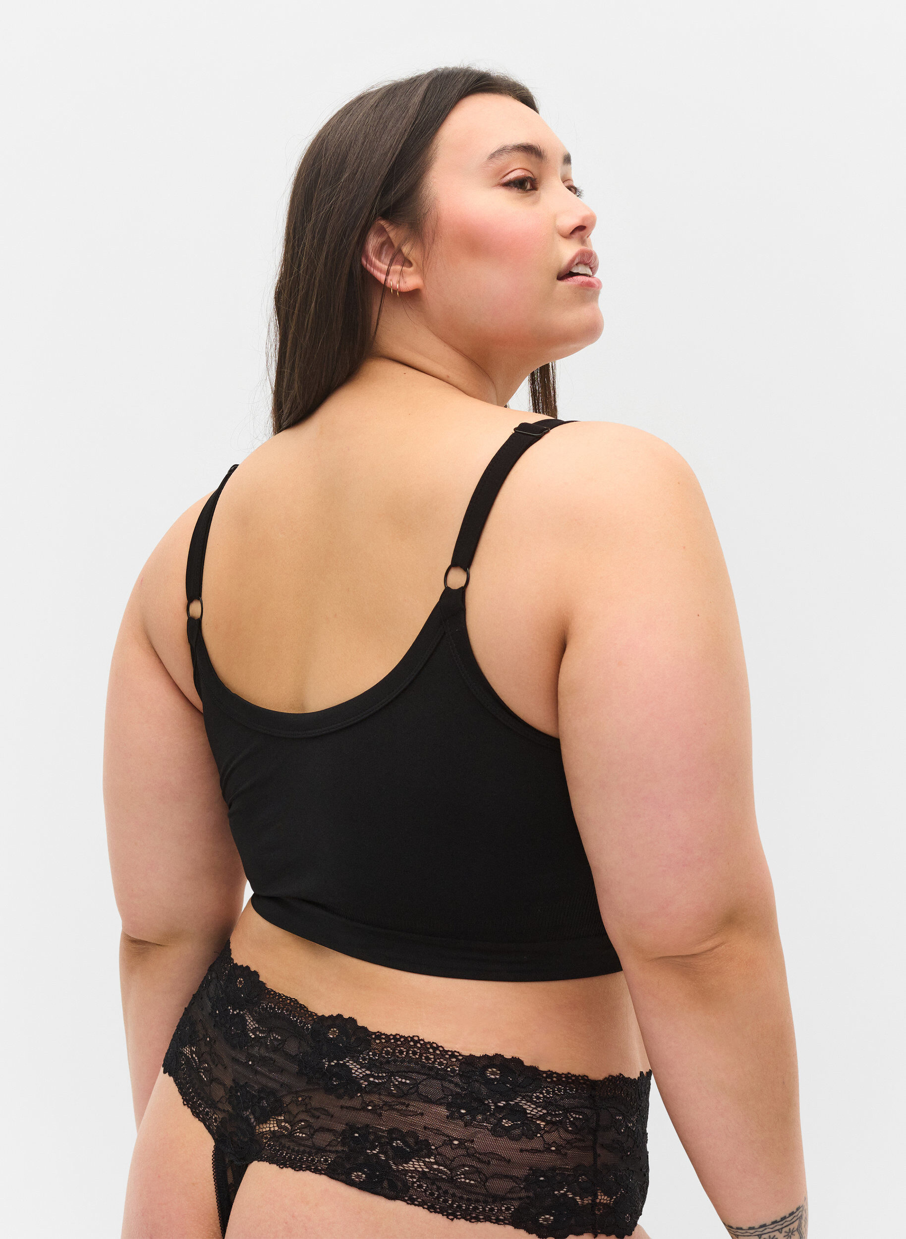 Zizzi2-pack g-string onderbroeken, Zwart, Model image number 1