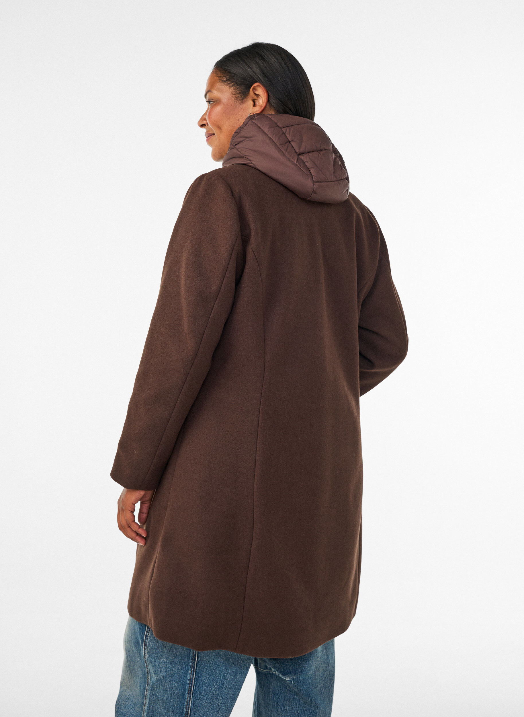 ZizziJas met afneembare gewatteerde inzet, Bruin, Model image number 2