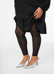 Mesh-leggings met velour stippen, Zwart, Model image number 2