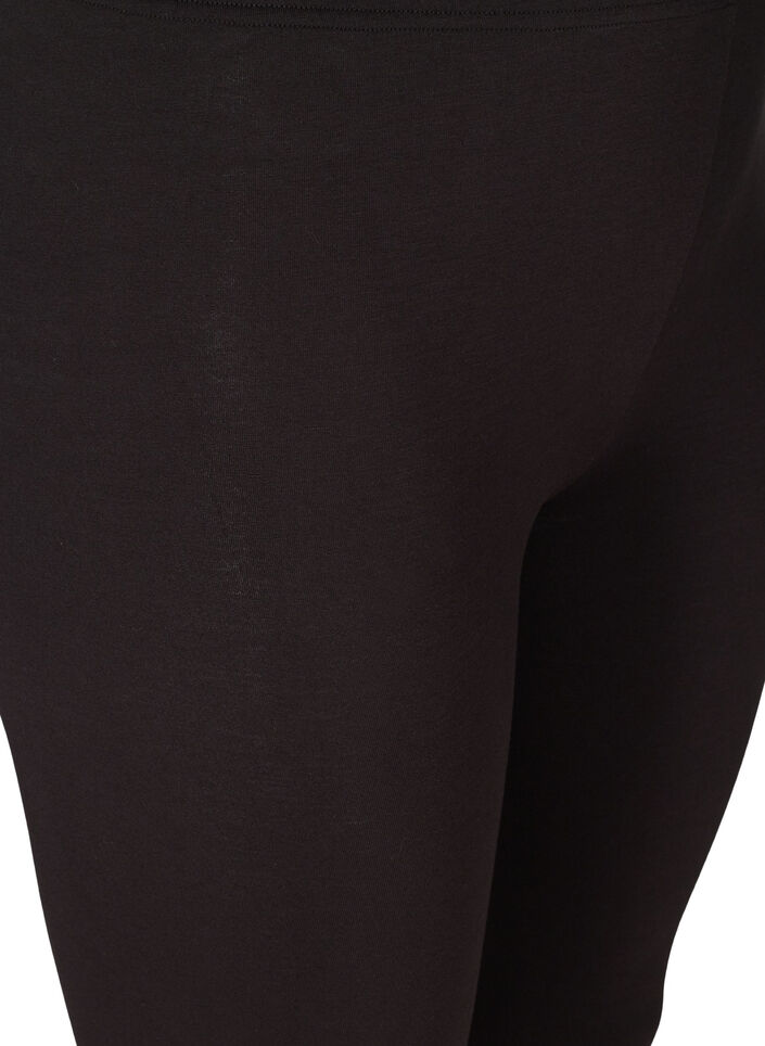 Basic 3/4 legging met ruches, Zwart, Packshot image number 2