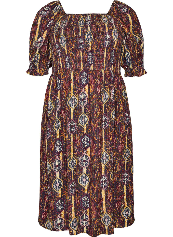 Zomerjurk in viscose met paisley print, Paars, Packshot image number 0