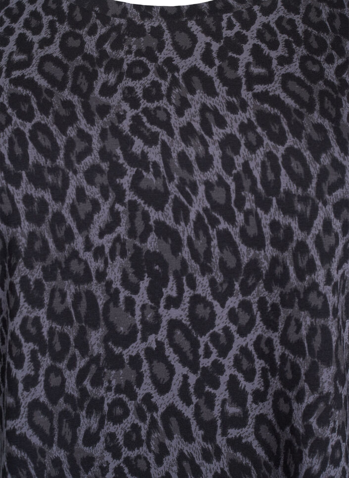 T-shirt met ronde hals en all-overprint, Grijs, Packshot image number 2