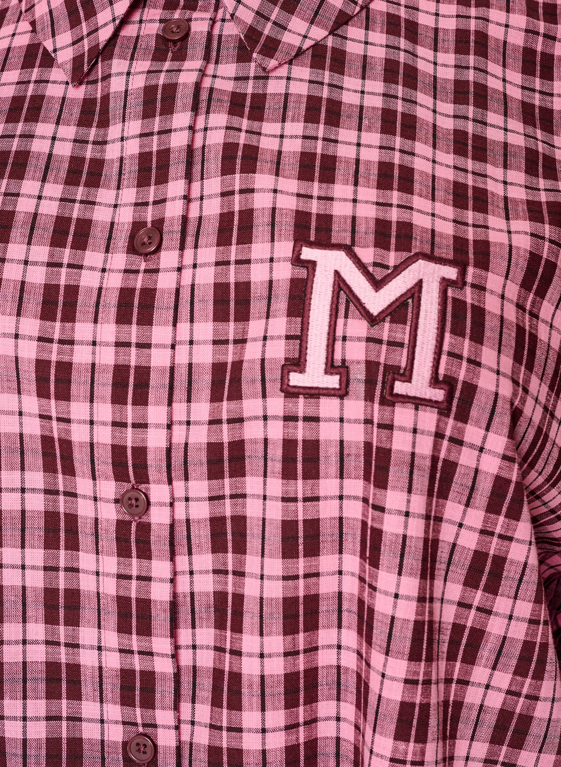 ZizziLange geruite overhemd met 3/4 mouwen, Roze, Packshot image number 2