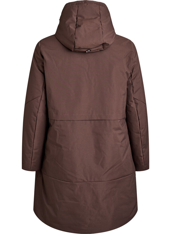 Winterjas met verstelbare taille, Bruin, Packshot image number 1