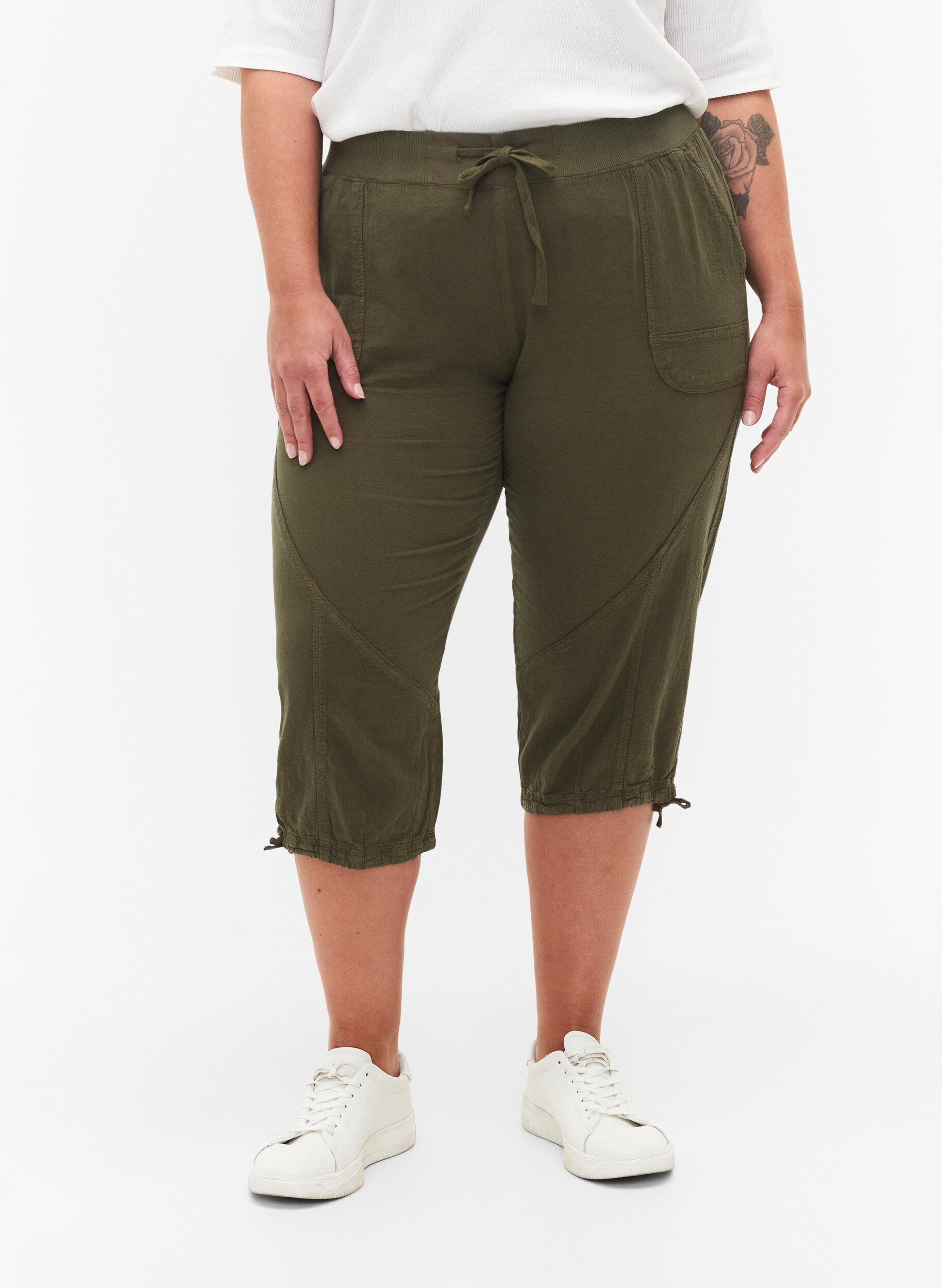 ZizziOnderbroek in katoen, Groen, Model image number 2