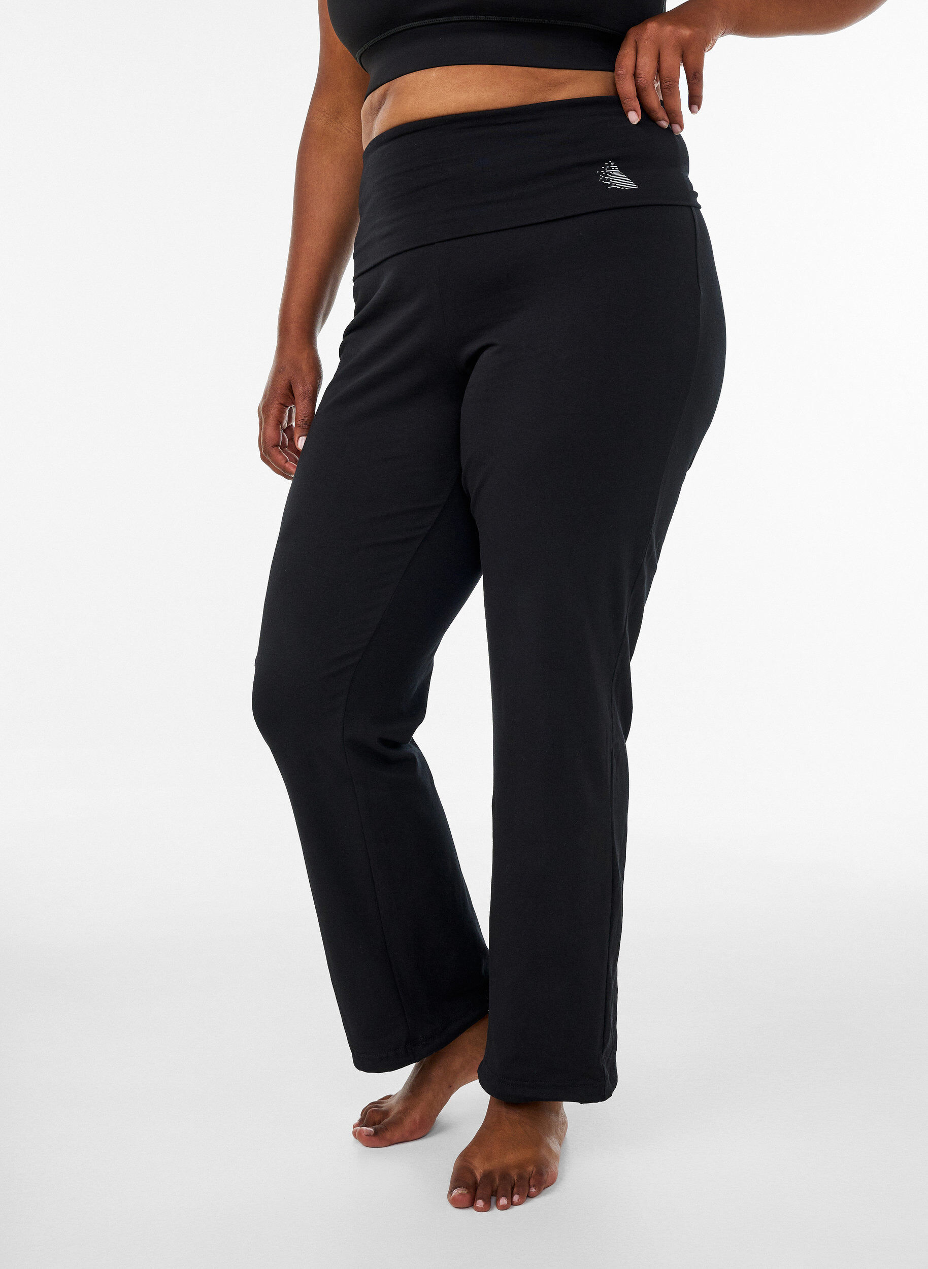 ZizziSportbroek in katoen, Zwart, Image image number 0