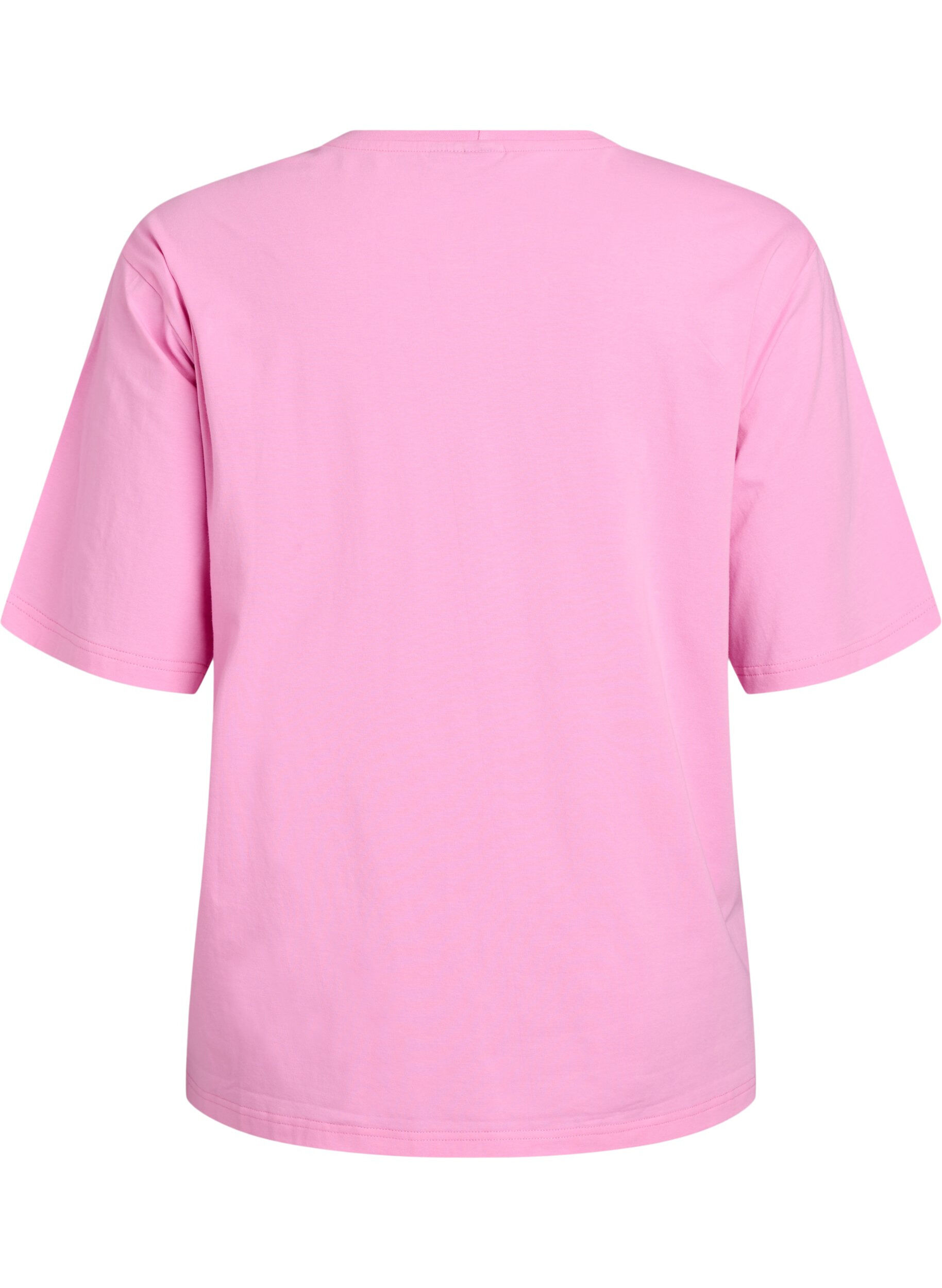 Zizzi T-shirt sportif en coton bio, Rose, Packshot image number 1