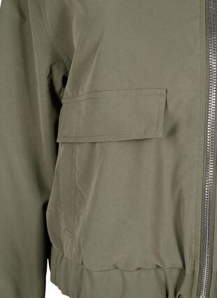 ZizziBomberjack met kraag en zakken, Groen, Packshot image number 3