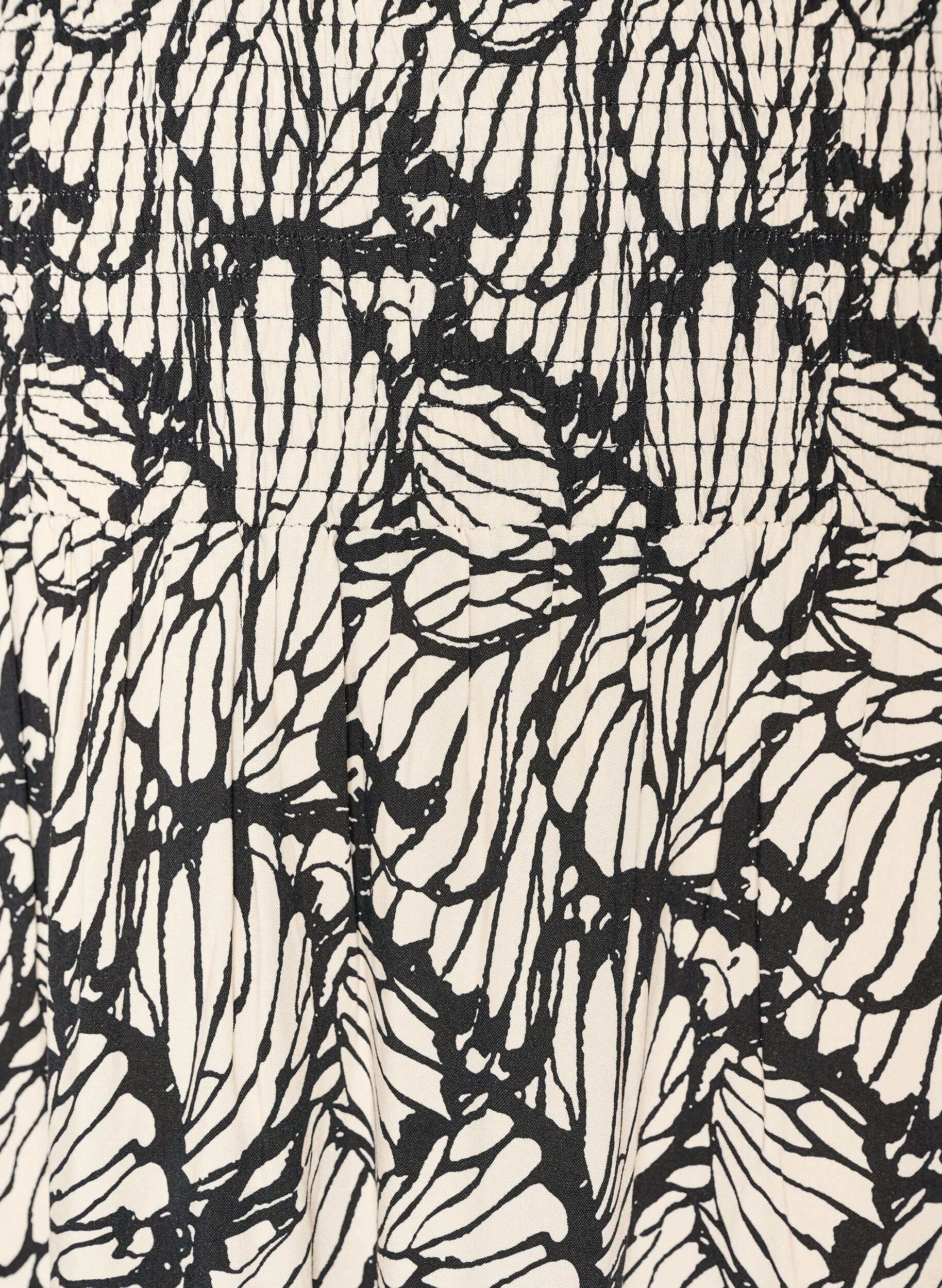 ZizziViscose maxi-rok met smock, Zwart, Packshot image number 2