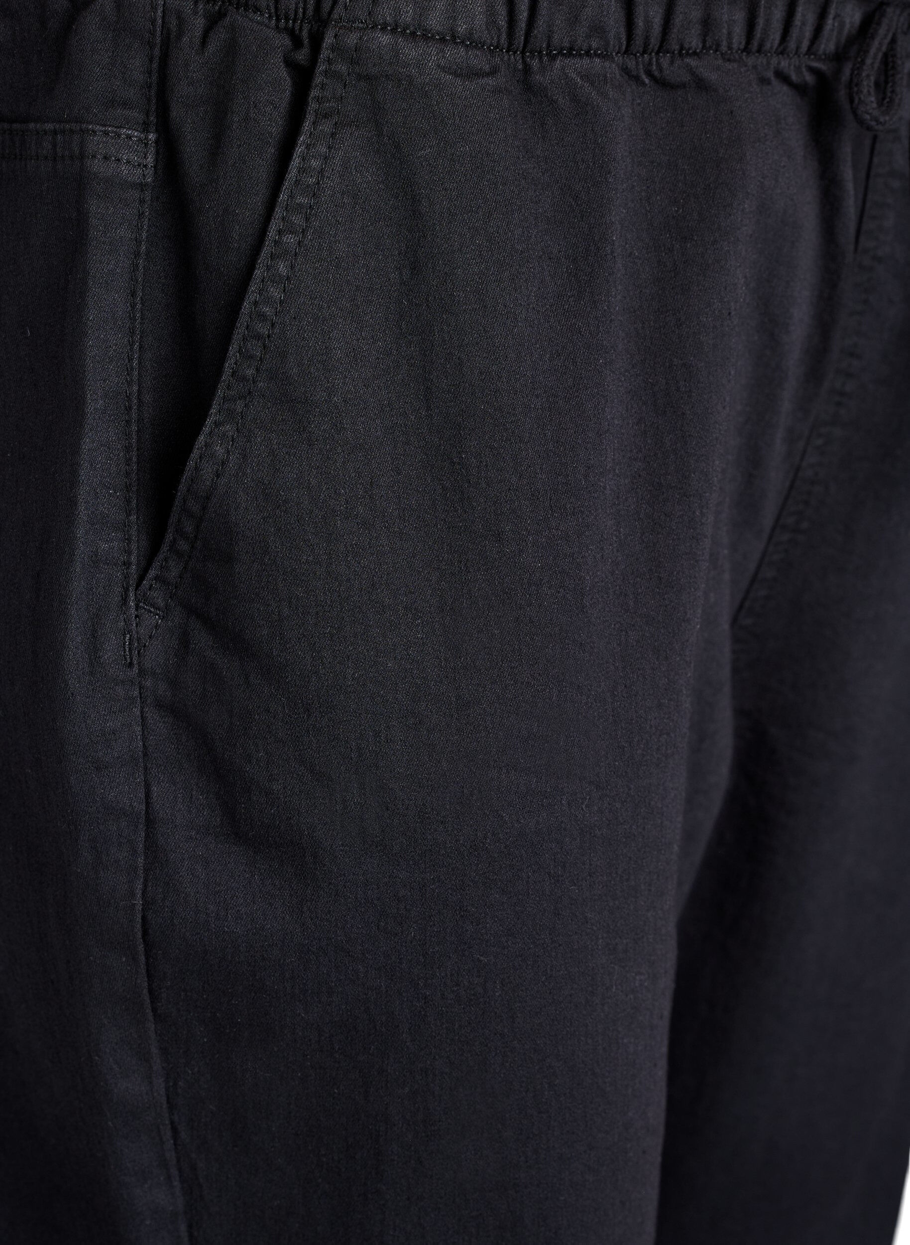 ZizziDenim joggers met zakken, Zwart, Packshot image number 2