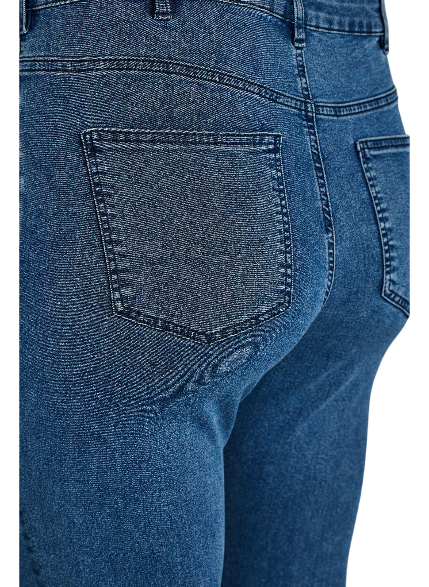 ZizziAmy super slim fit jeans met hoge taille, Blauw, Packshot image number 3