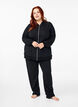 Sweatvest met capuchon en zakken, Zwart, Model image number 1