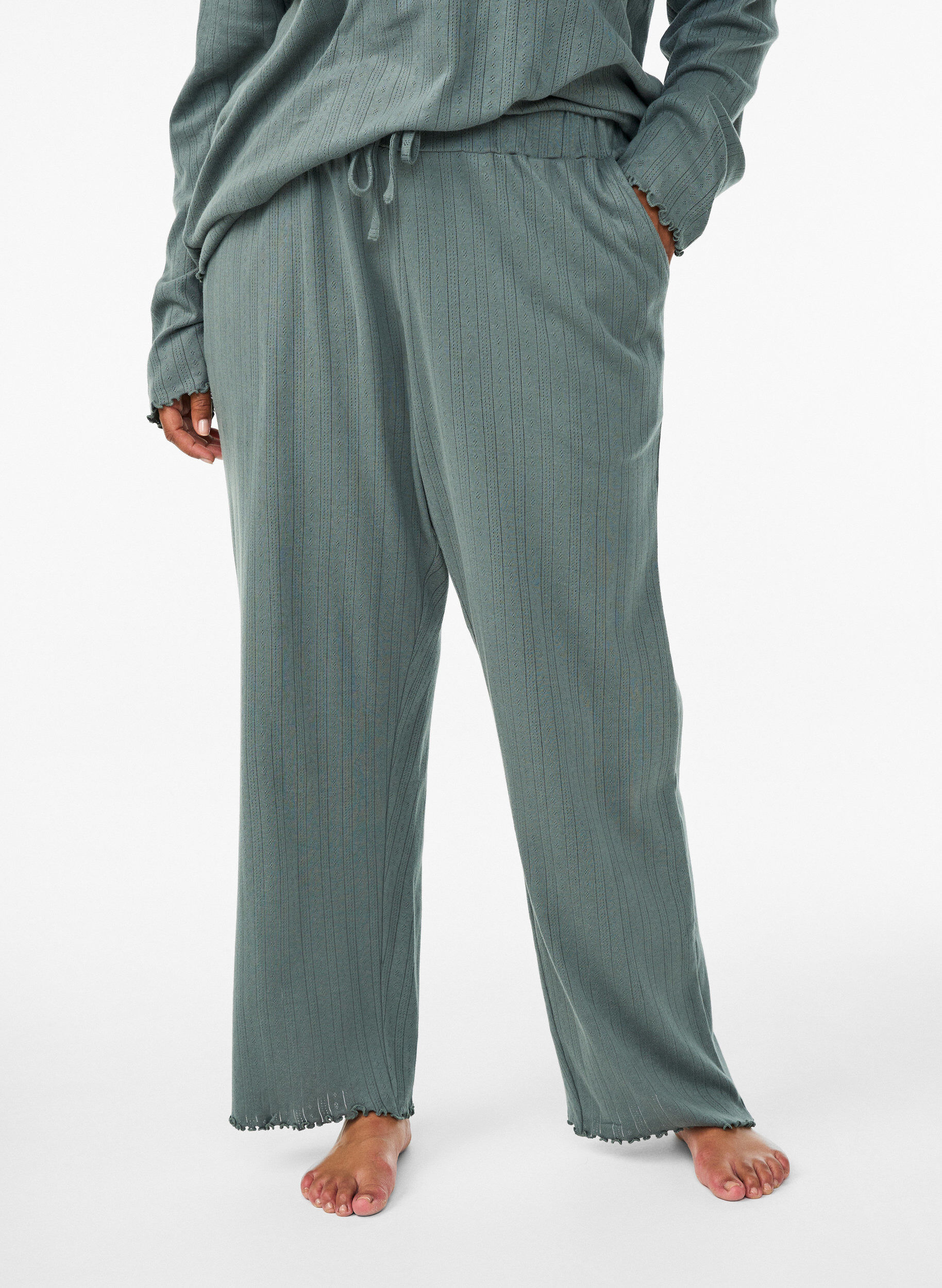 ZizziKatoenen nachtb broek, Groen, Model image number 2