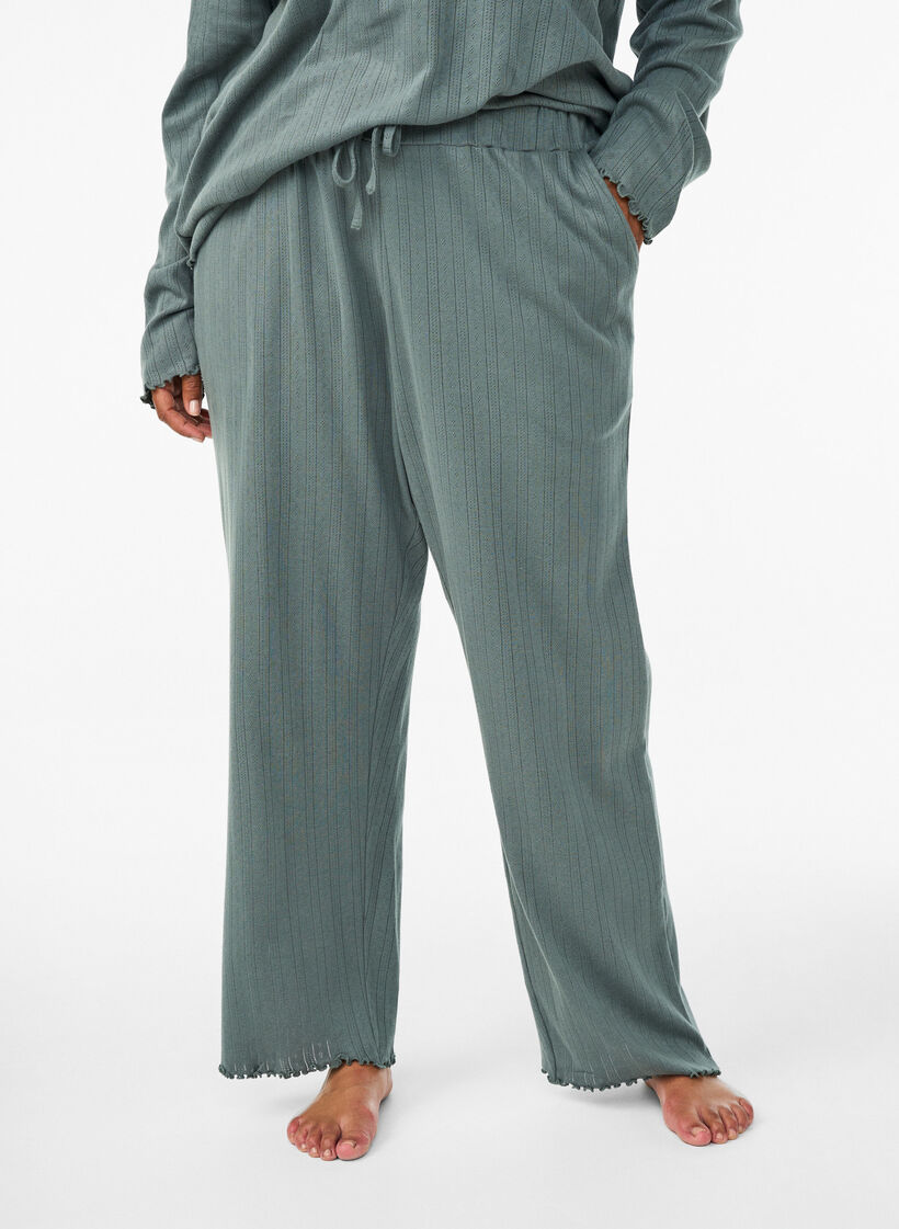 Katoenen nachtb broek, Groen, Model image number 2