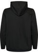Sweater met capuchon en print, Zwart, Packshot image number 1