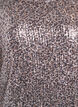 Korte paillettenjurk met lange mouwen, Bruin, Packshot image number 2