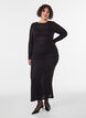 Blouse met ajourpatroon en lange mouwen, Zwart, Model image number 1