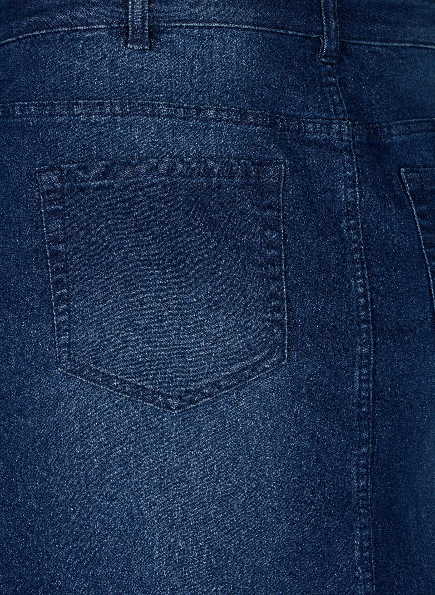 ZizziDenim rok met knoopsluiting, Blauw, Packshot image number 3
