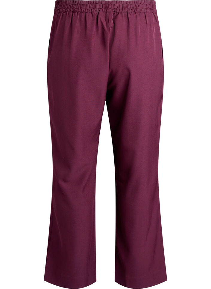 Losse broek met zakken, Donker Bordeaux, Packshot image number 1