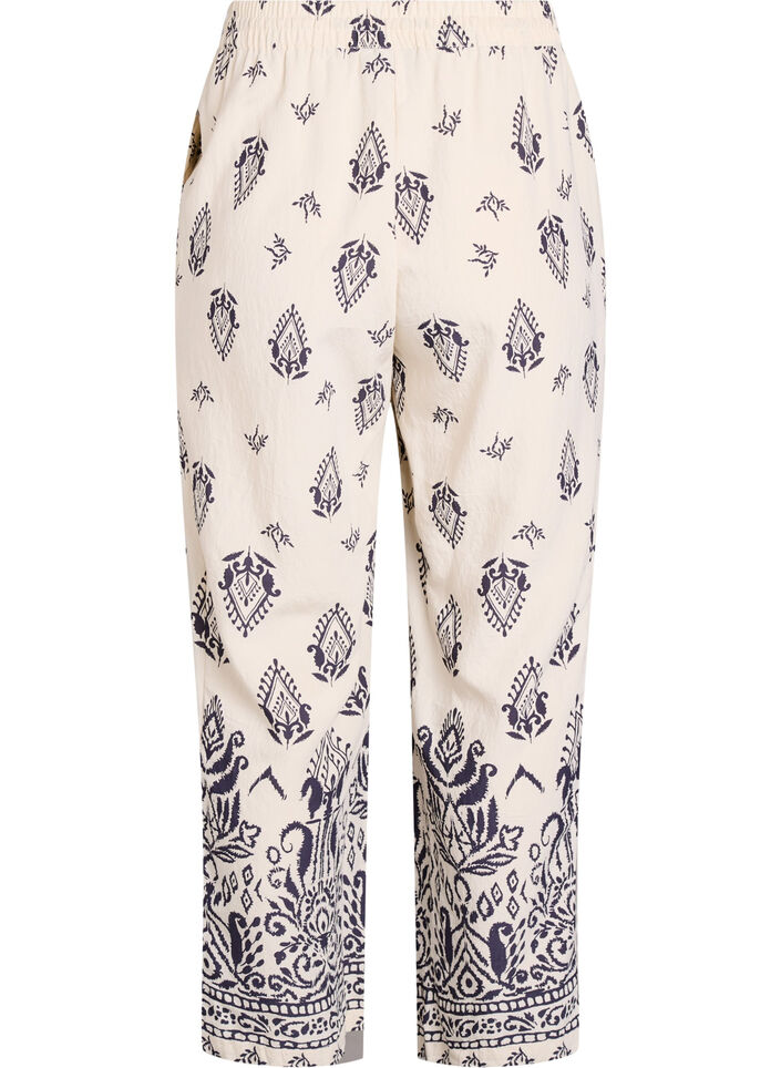 Losse broek met print en hoge taille, Birch Black AOP, Packshot