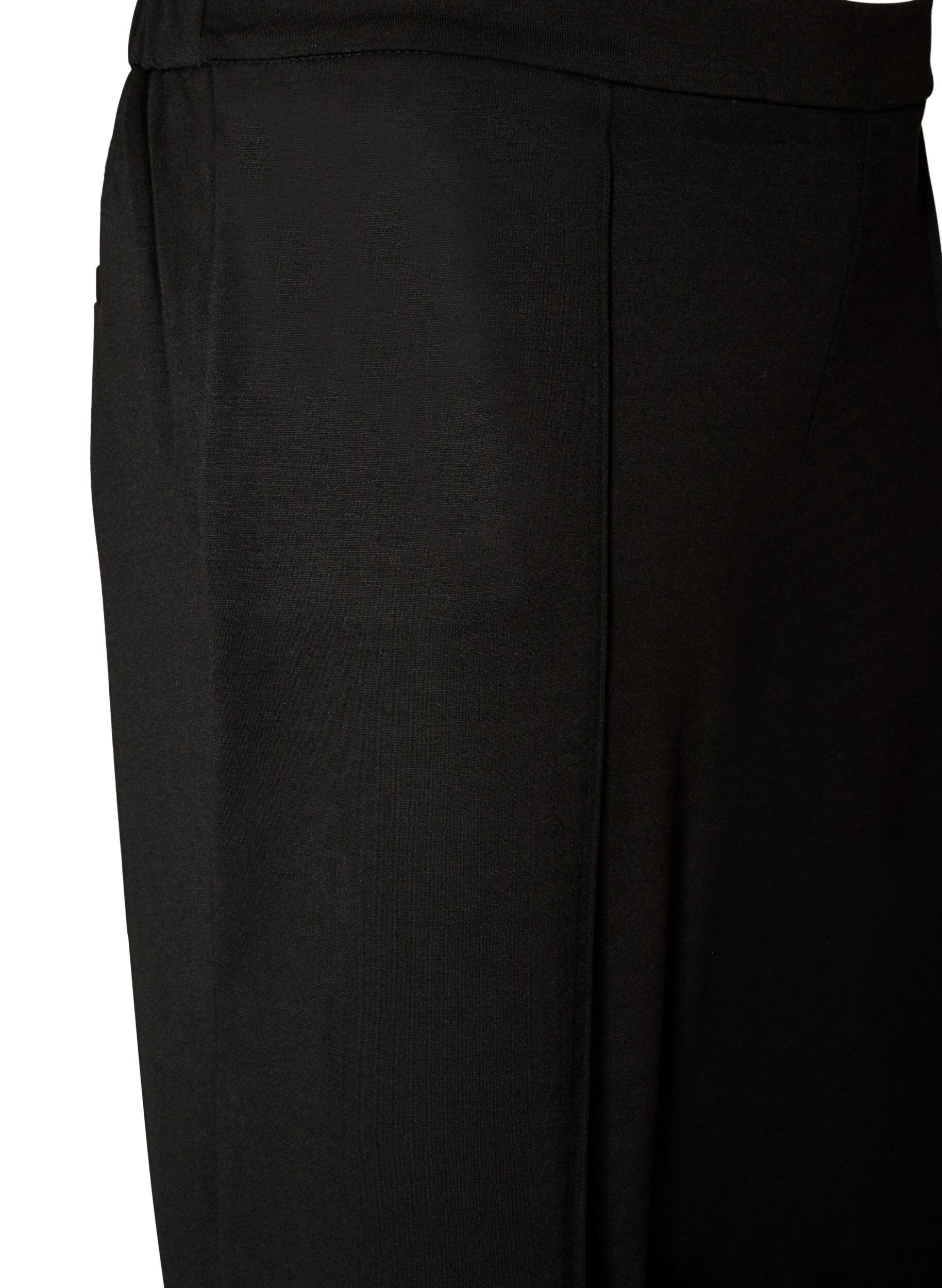ZizziLosse jerseybroek met hoge taille, Zwart, Packshot image number 2