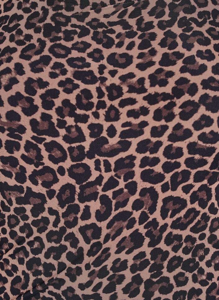 Korte jurk van mesh met luipaardprint, Leo comb, Packshot
