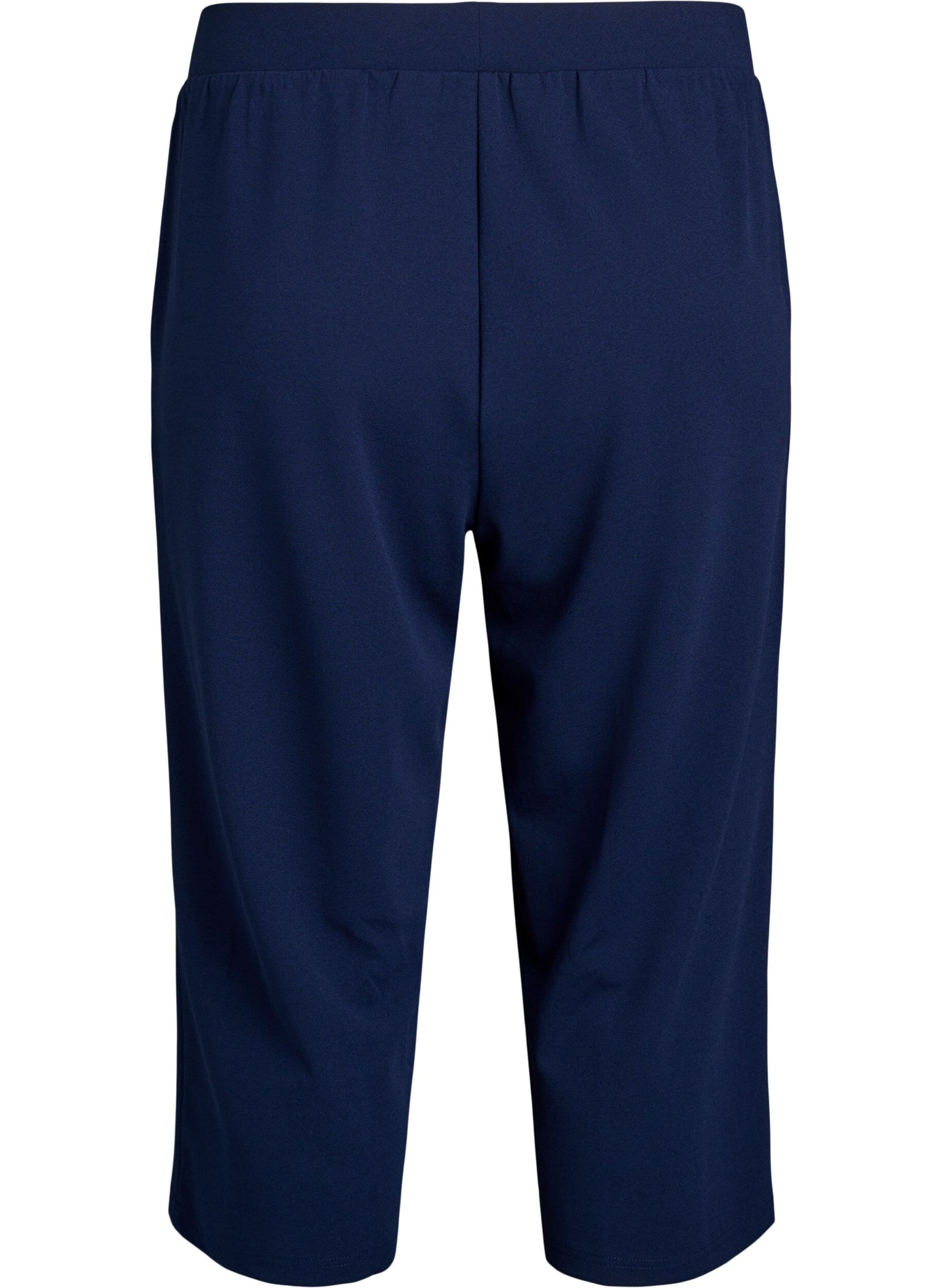 ZizziHoog getailleerde kniebroek met losse pasvorm, Blauw, Packshot image number 1