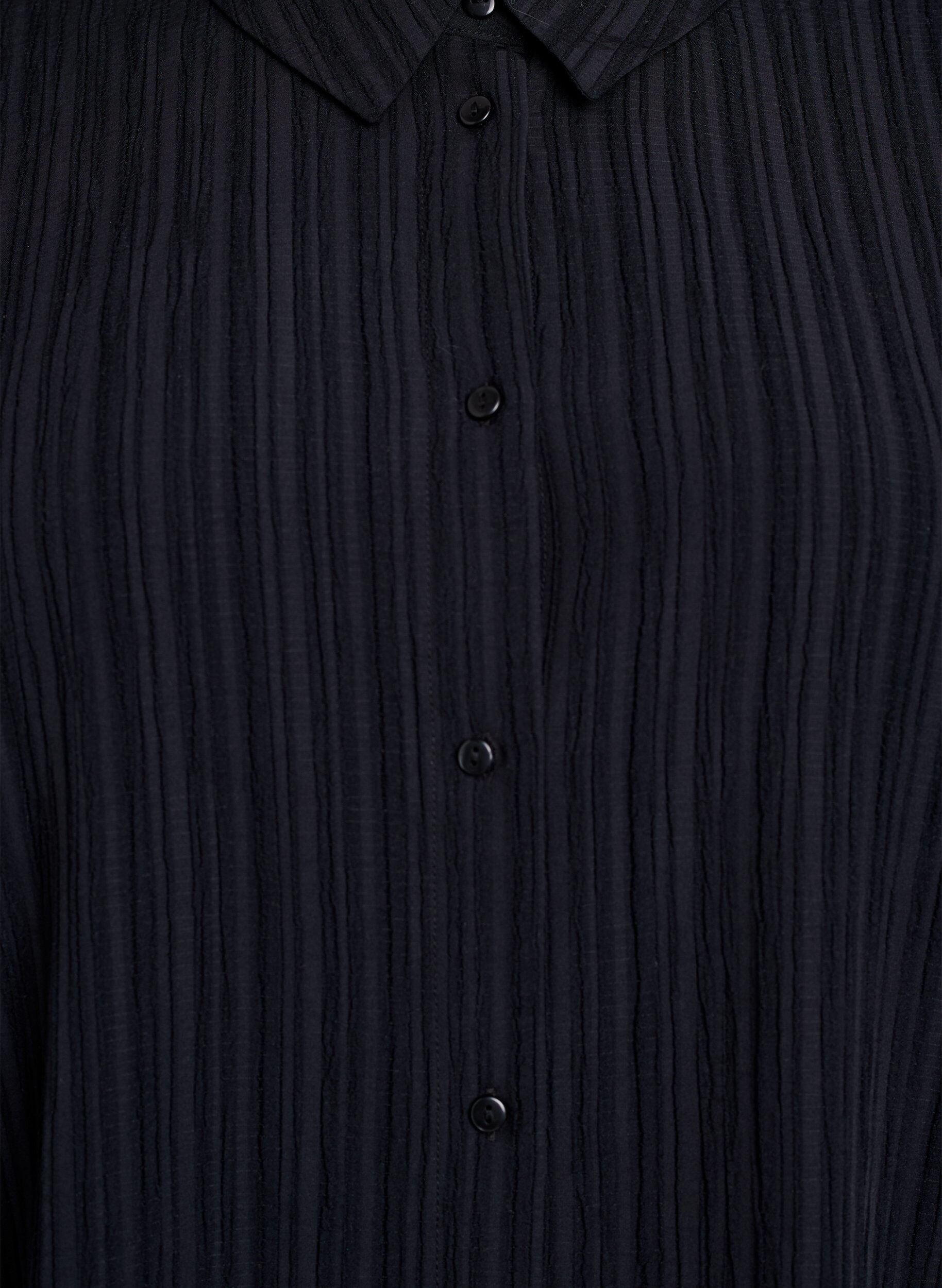 ZizziFLASH - Shirt met textuur, Zwart, Packshot image number 2