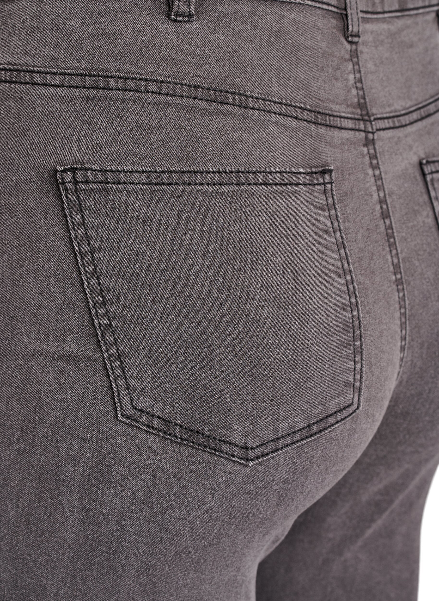 ZizziAmy super slim fit jeans met hoge taille, Grijs, Packshot image number 3