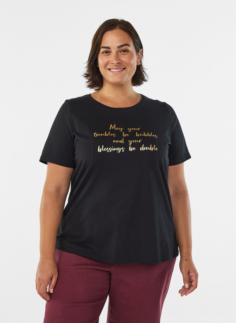 FLASH - T-shirt met motief, Zwart, Model image number 0