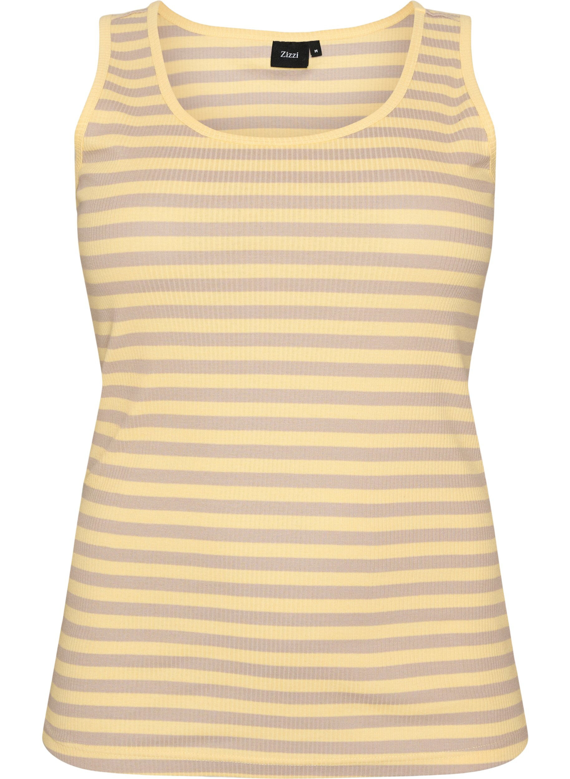 Gestreepte tanktop met een ribstructuur