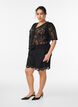 Kanten shorts met hoge taille en zakken, Zwart, Model image number 1