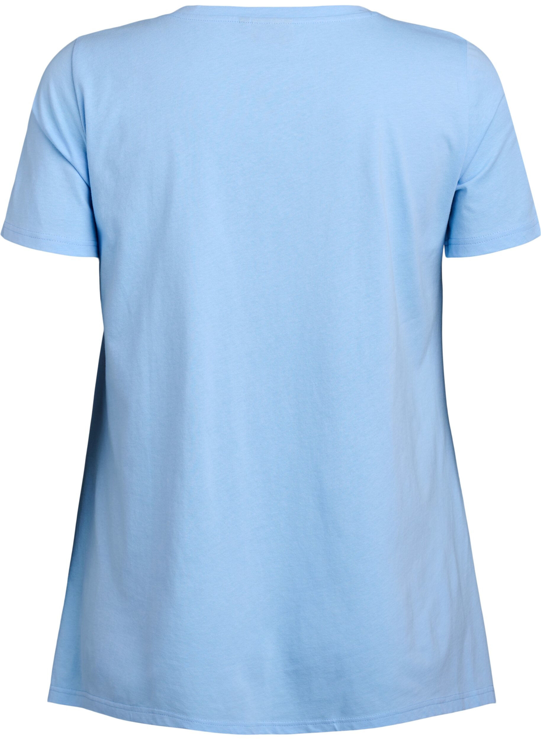 ZizziT-shirt met ronde hals en A-lijn vorm, Blauw, Packshot image number 1