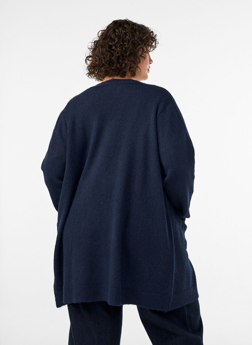 Lang vest met zakken, Blauw, Model image number 2