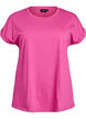T-shirt met korte mouwen van katoenmix, Roze, Packshot image number 0