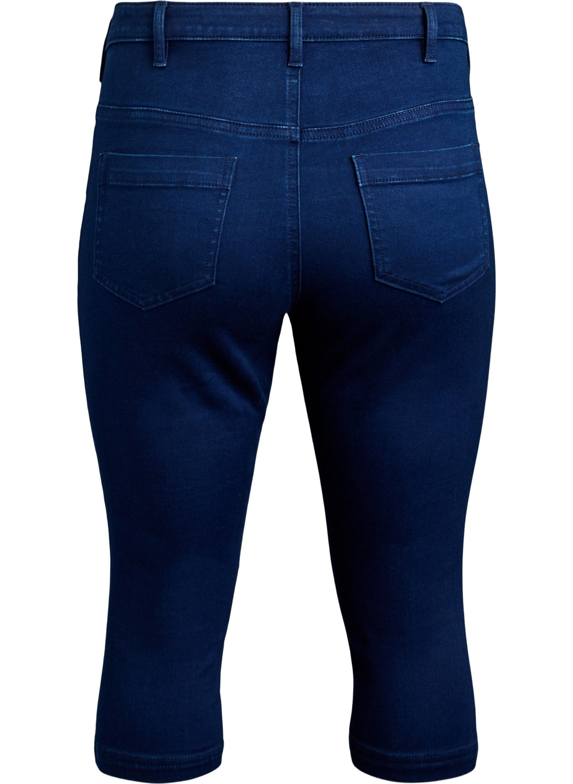 ZizziAmy capri jeans met hoge taille en super strakke pasvorm, Blauw, Packshot image number 1