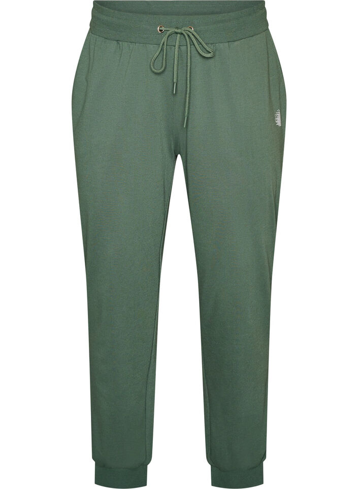 Losse trainingsbroek met zakken, Groen, Packshot image number 0