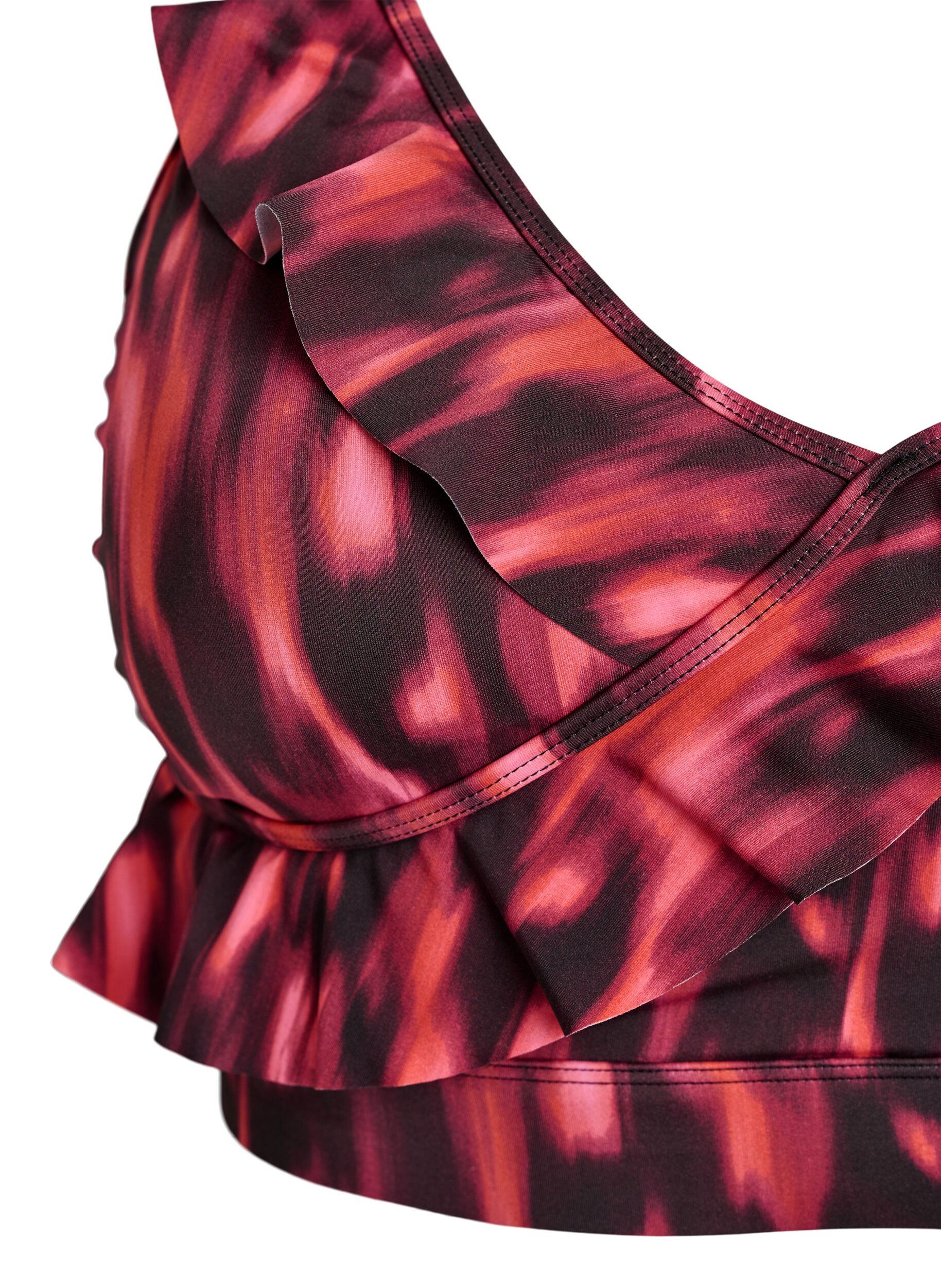 ZizziBikinitop met print en ruchesdetails, Roze, Packshot image number 2
