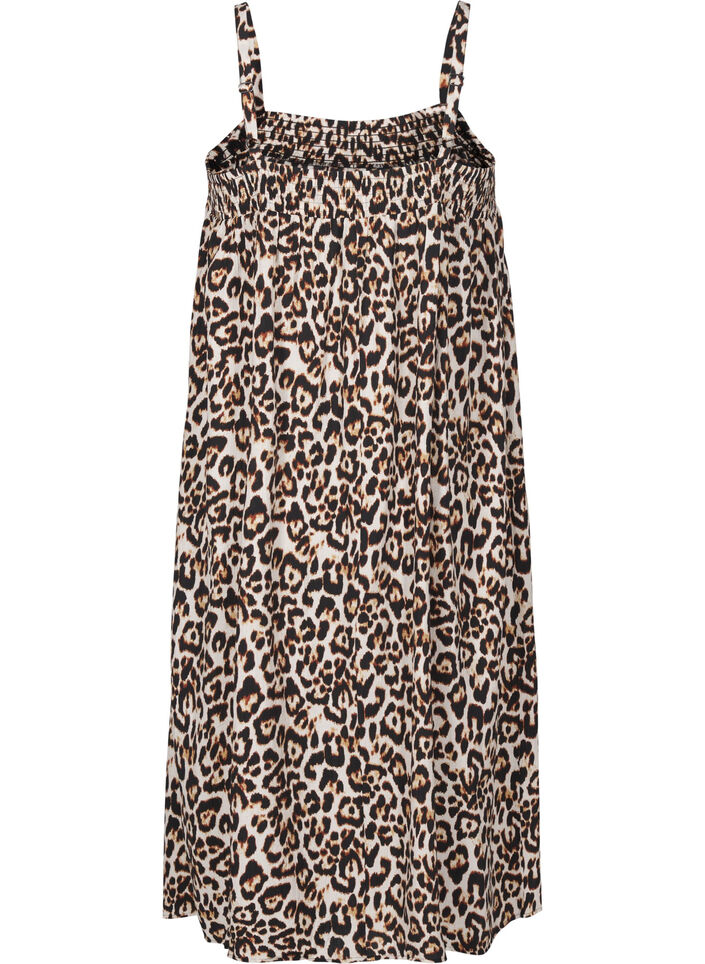 Midi slip jurk van viscose, Beige, Packshot image number 1