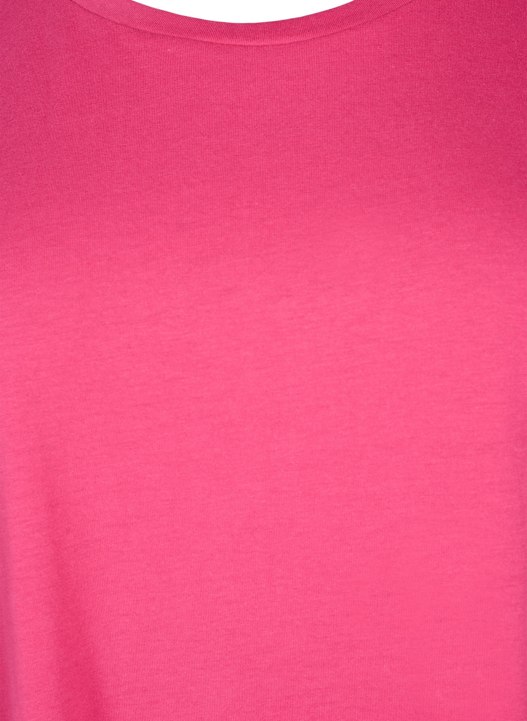ZizziT-shirt met korte mouwen in een katoenmix, Roze, Packshot image number 2