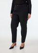 Getailleerde broek met hoge taille en persvouwen, Zwart, Model image number 2