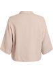 Katoenen mousseline shirt met geborduurde details, Beige, Packshot image number 1